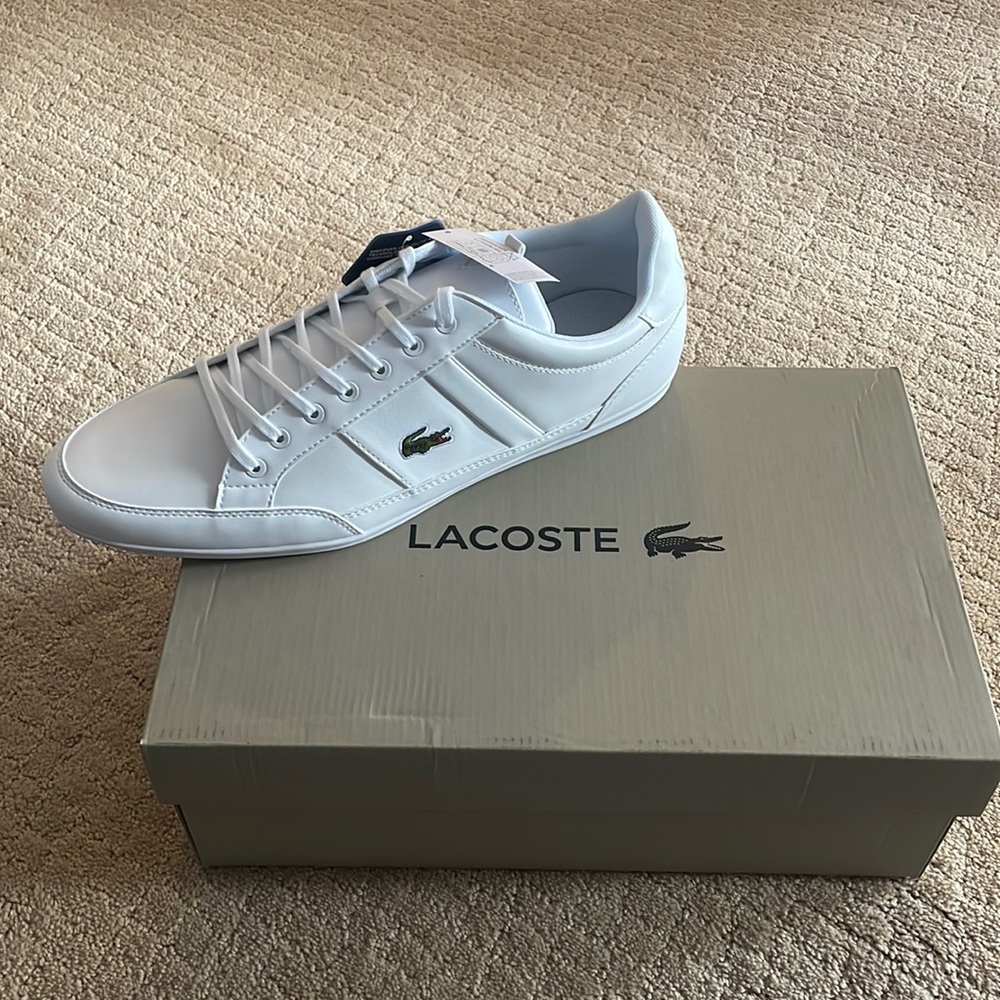 Brand new Lacoste shoes. Never worn with tags and box!  Size: 12 USA